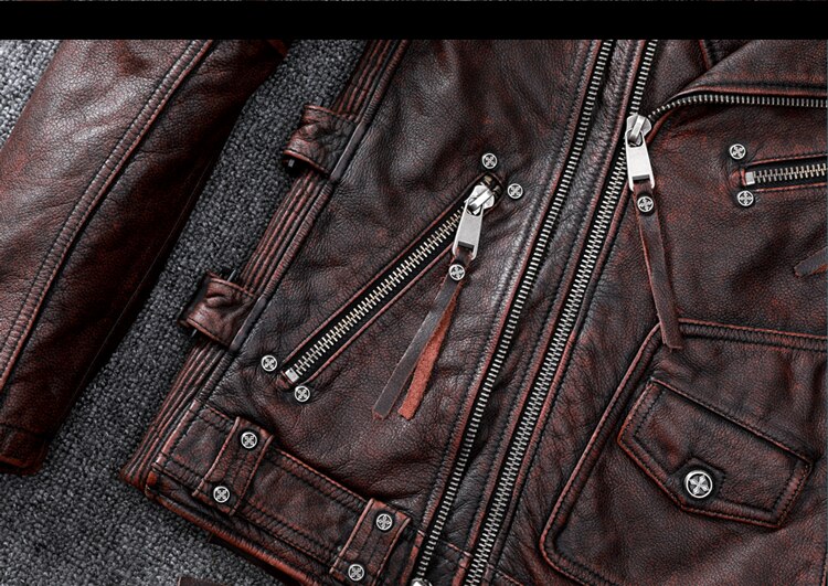 Vintage Motorcycle Leather Jacket