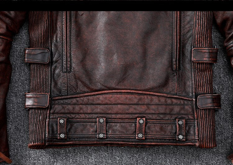 Vintage Motorcycle Leather Jacket