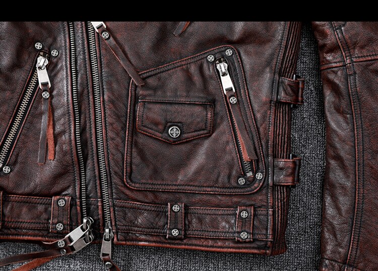 Vintage Motorcycle Leather Jacket