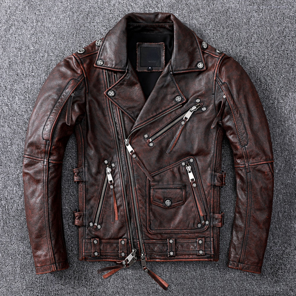 Vintage Motorcycle Leather Jacket