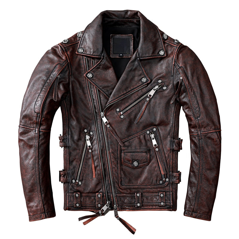Vintage Motorcycle Leather Jacket