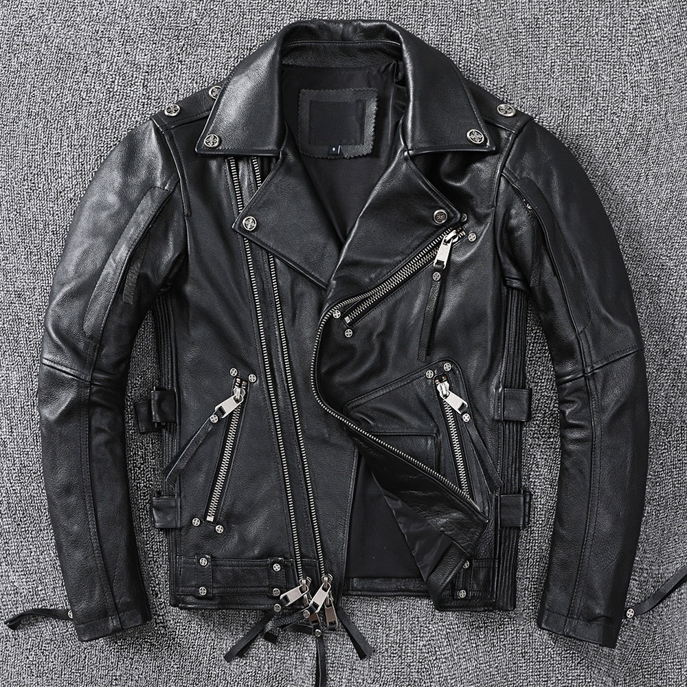 Vintage Motorcycle Leather Jacket