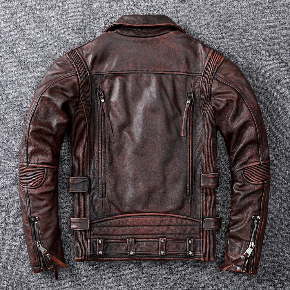 Vintage Motorcycle Leather Jacket
