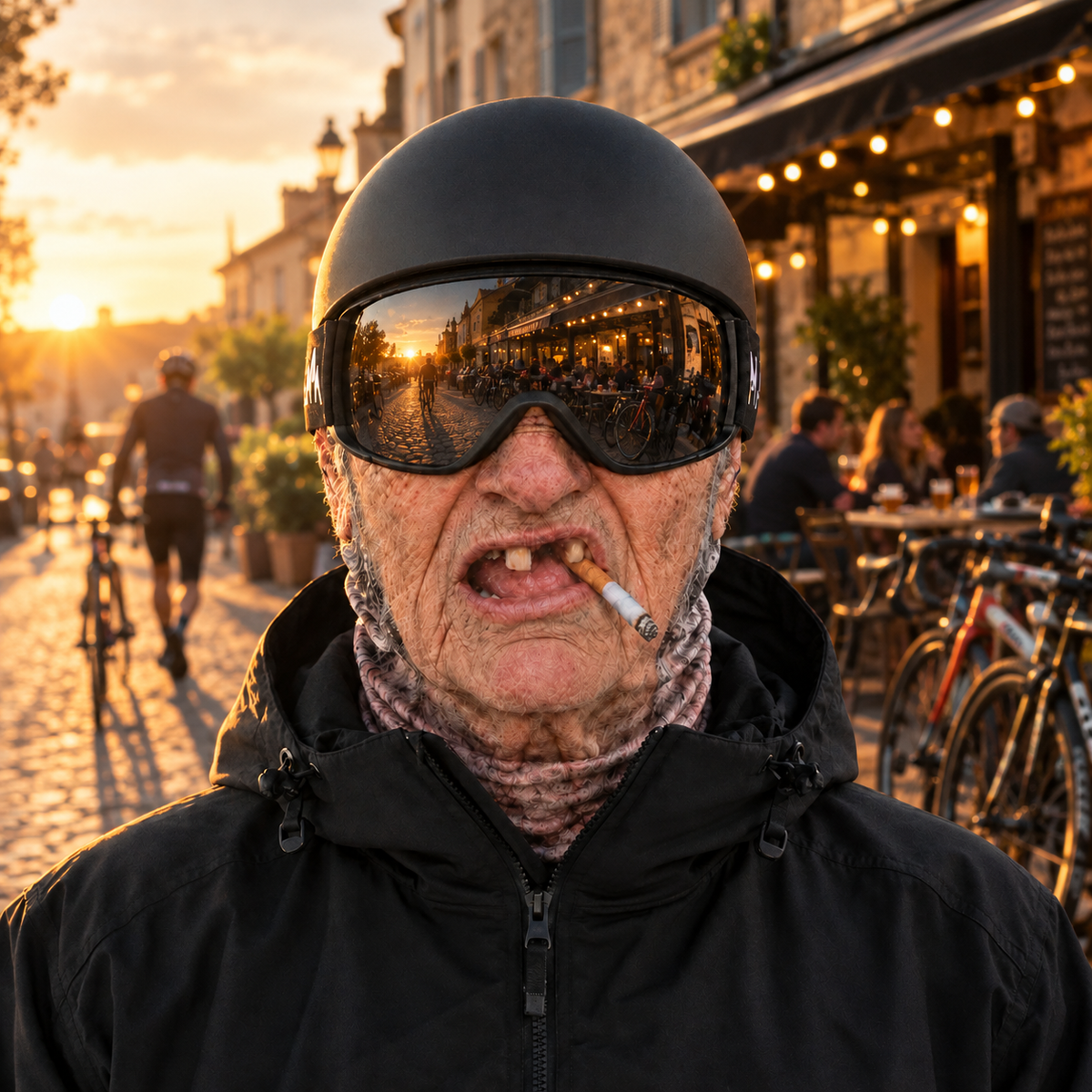 Grandpa Face Bicycle Mask