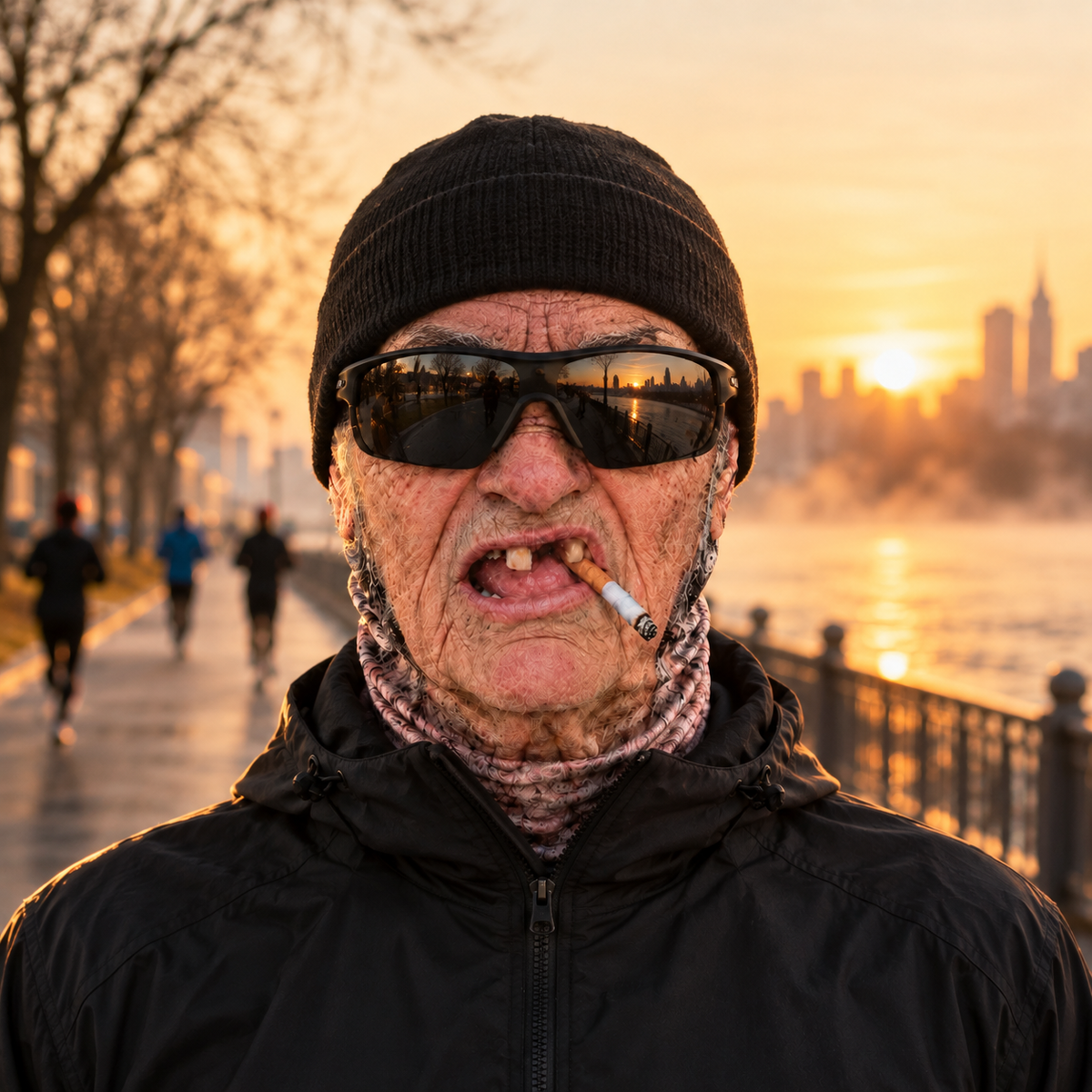 Grandpa Face Running Mask