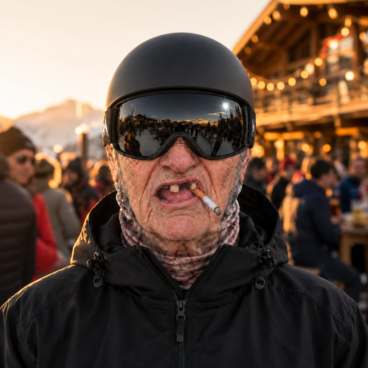 Grandpa Face Ski Mask