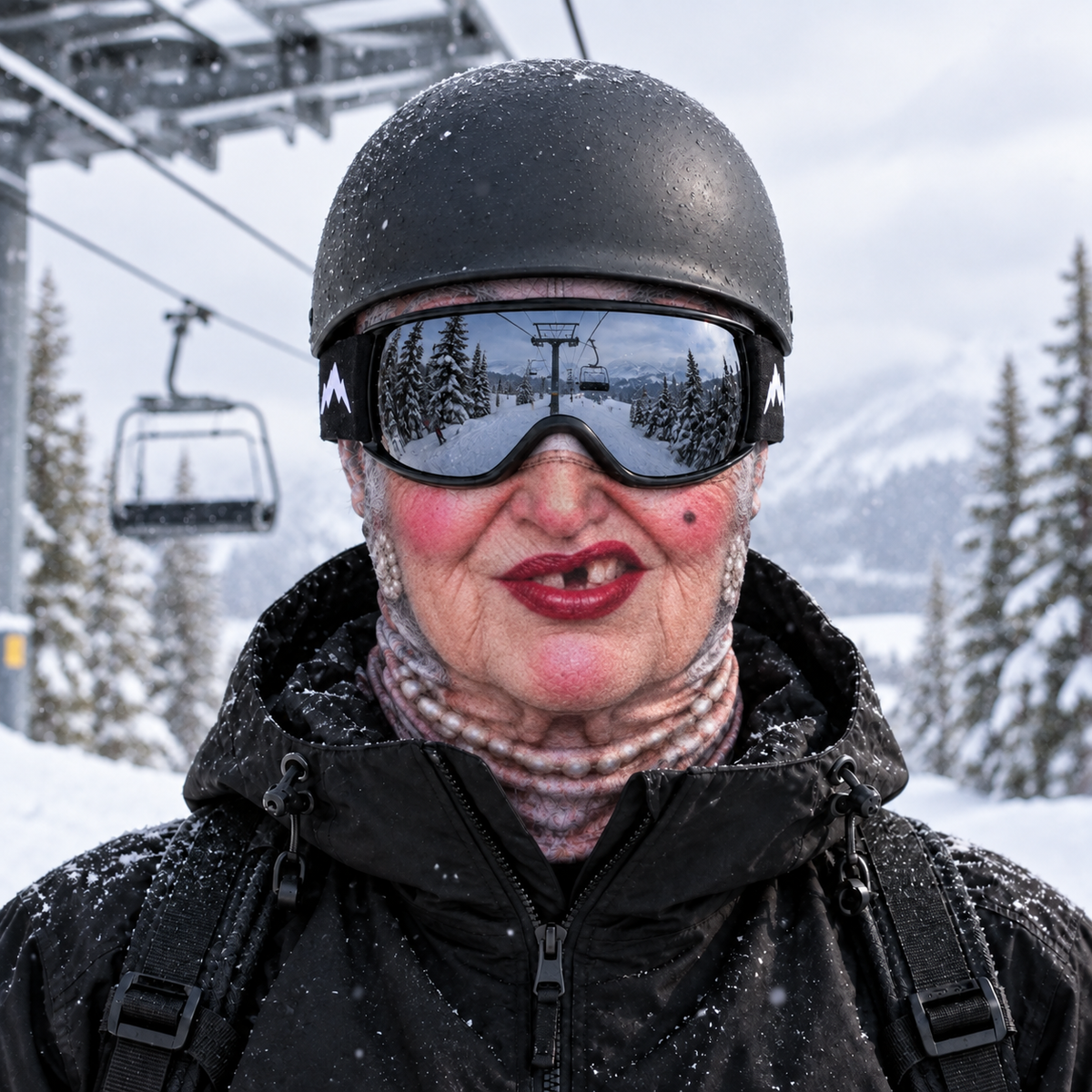 Granny Face Ski Mask