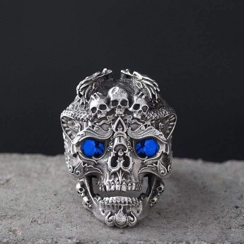 Retro Gothic Skull Ring