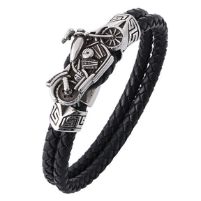 Motorcycle Leather Bracelet