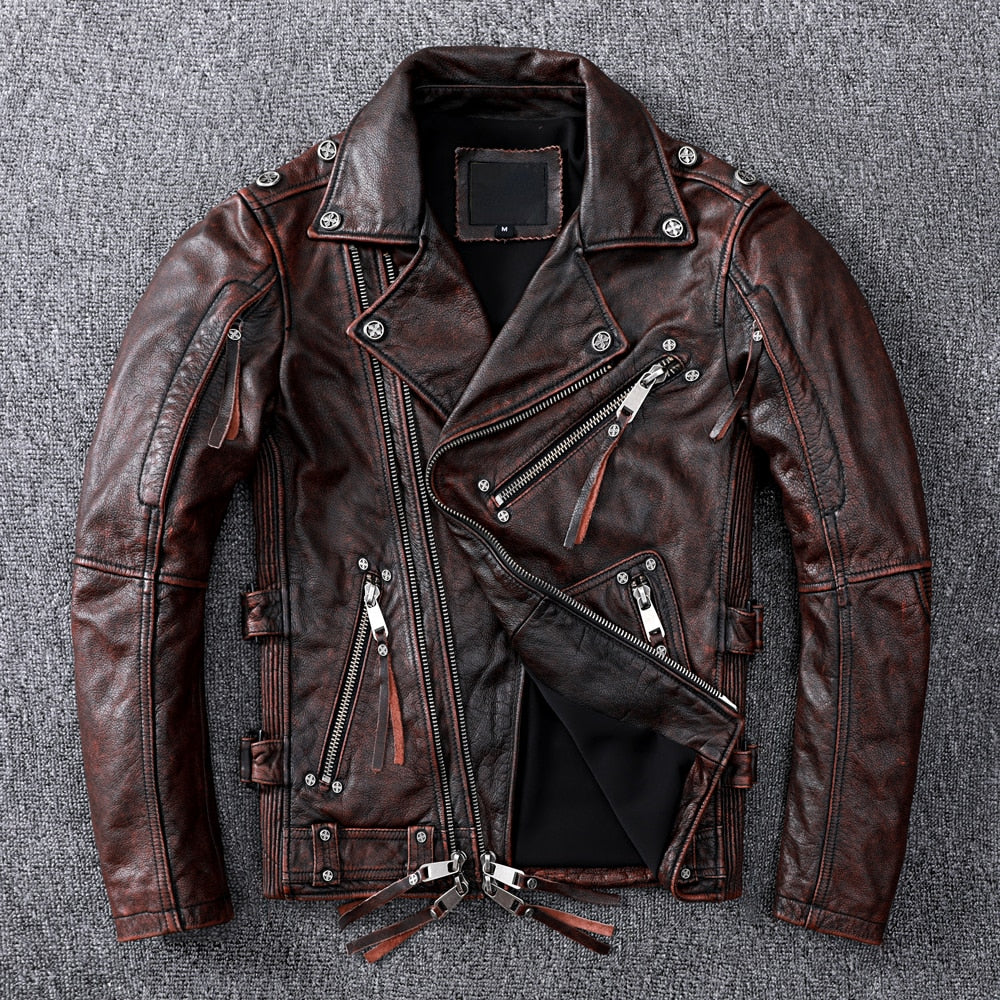 Vintage leather motorcycle clearance jackets