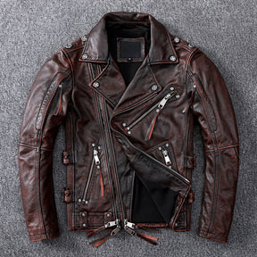 Vintage Motorcycle Leather Jacket