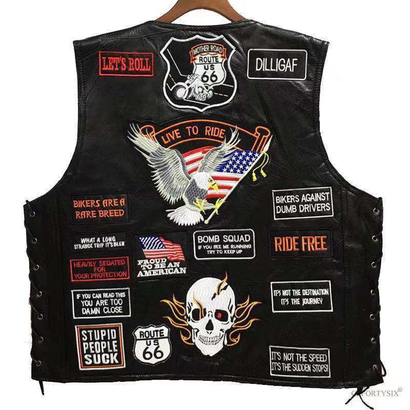 Motorcycle Vest (Real Leather)