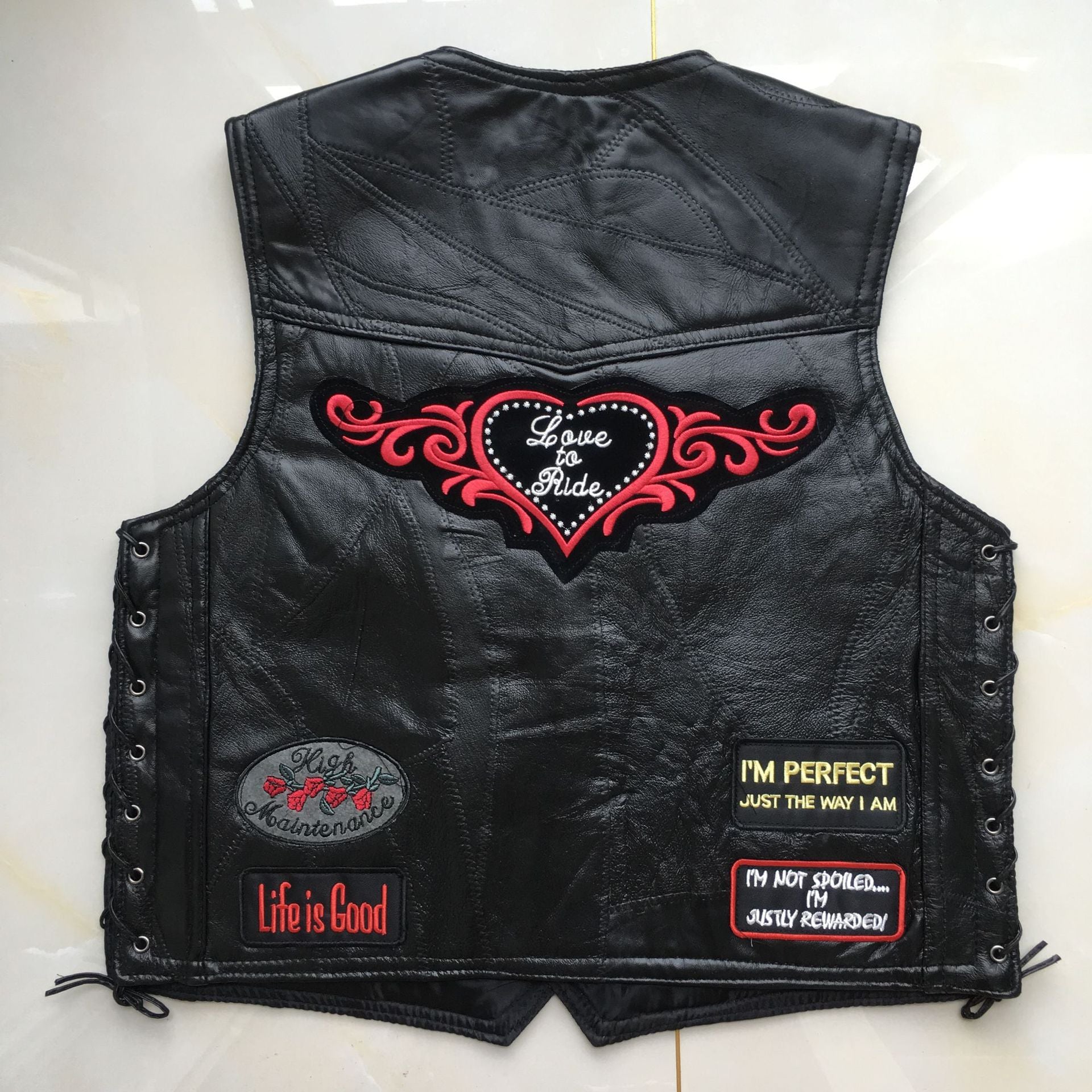 Motorcycle Vest (Real Leather)