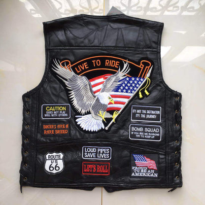 Motorcycle Vest (Real Leather)